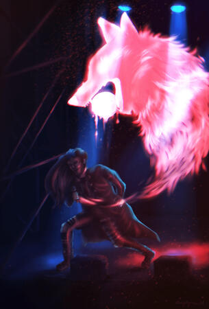 Fully rendered + complex bg